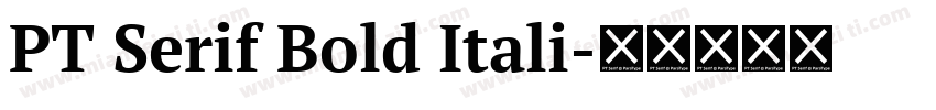 PT Serif Bold Itali字体转换